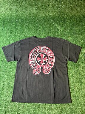 Chrome Hearts Black Red Horseshoe Graphic T-Shirt NWT